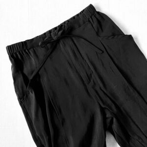 Elodie Drawstring Black Jogger Pants
